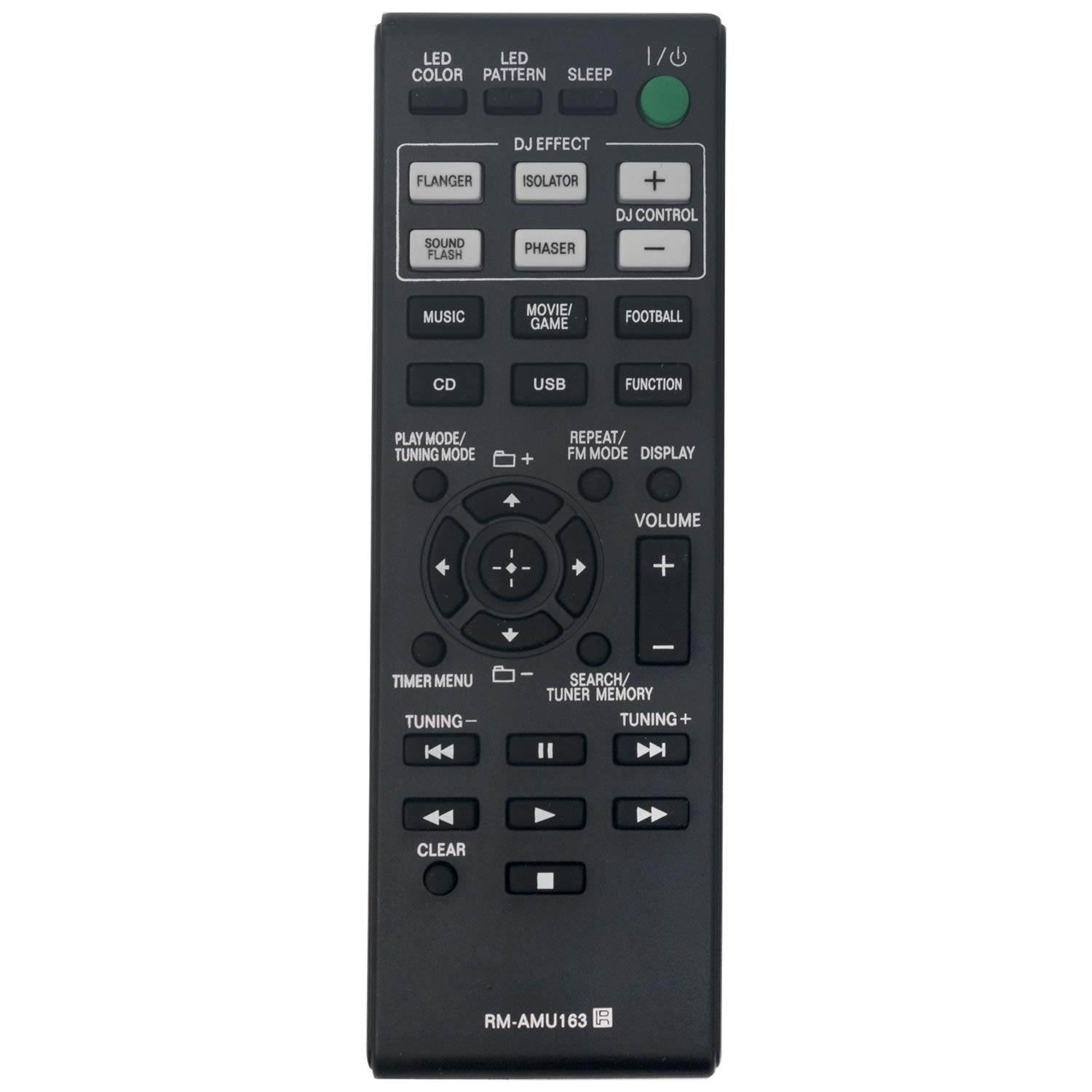 AIDITIYMI RM-AMU163 Yedek Uzaktan Kumanda Sony LBT-GPX55 LBT-GPX77